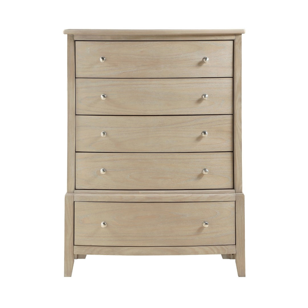English Elm Classic Farmhouse Five Drawer Chest Solid Wood Beige Bedroom Storage Furniture B011P435299