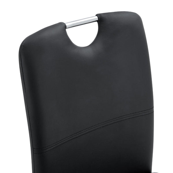 English Elm Set Of 4 Black Ergonomic Dining Chairs With Spring Support - Modern Comfort & Style For Any Space W3226P279080-GIGA