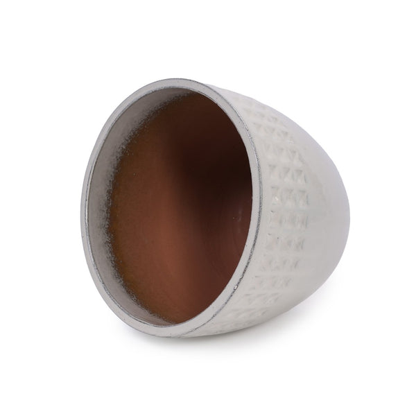 English Elm Set Of 3 Ceramic Flowerpots - Handcrafted Modern Planters In Ancient White For Stylish Spaces W3273P321485-GIGA