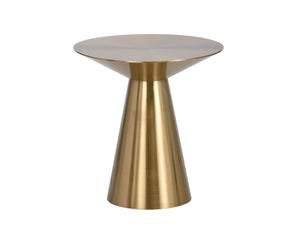 Sunpan Carmel End Table - Stunning Tapered Design for Contemporary Living Spaces, Perfect for Home or Office Yellow Gold