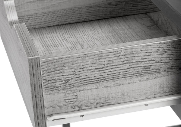 English Elm Computer 42" Home Office Desk with Storage Drawer, Grey Laminate Top, Black Metal Frame, Compact Modern B2710P219648