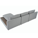 English Elm [ Video Provided] L-Shaped Modular Sectional Sofa With Removable Back Cushions,3 Pillows and 2 Storage Spaces,Suitable For Living Rooms,Offices and Apartments