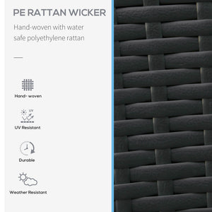 English Elm Outsunny Stylish Outdoor Wicker Swivel Recliner Chair With Water-Resistant Cushions & 360° Rotation W2225P229105-GIGA