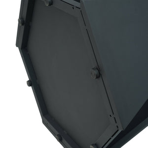 English Elm 53" Round Marble Dining Table With Lazy Susan, Black Iron Base, Seats 6 - Elegant & Durable Design W1535S00400