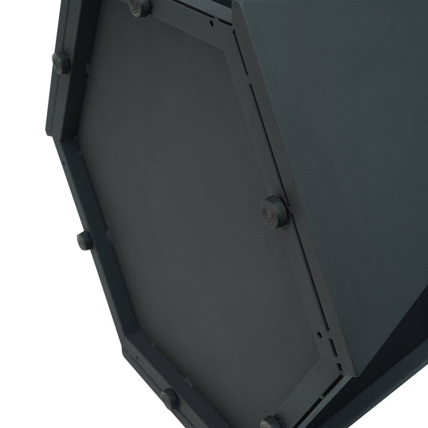 English Elm 53" Round Marble Dining Table With Lazy Susan, Black Iron Base, Seats 6 - Elegant & Durable Design W1535S00400