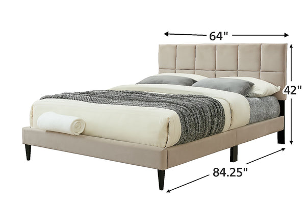 English Elm Queen Sized Upholstered Bed In A Box With Usb Charging - Modern Design For Effortless Comfort B2699P230415-GIGA