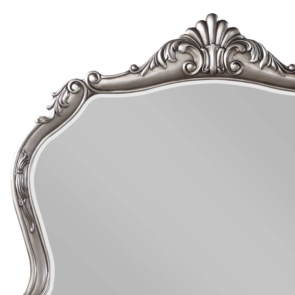 English Elm Ariadne Antique Platinum Finish Mirror with 43"x36" Inner Glass, Composite Wood & Resin Elegant Frame B2726P247260