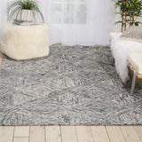 Nourison Linked LNK01 Handmade Hand Tufted Borderless Design Indoor Only Modern  Rug Heather, Heather 100% Wool 99446384041