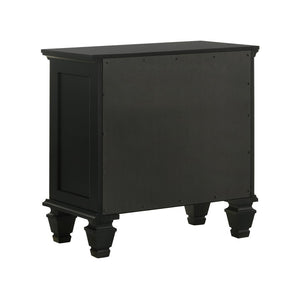 English Elm 3 Drawer Nightstand with Pull-Out Tray, Felt Lined Top, Solid Hardwood, Dovetail Drawers, Brushed Nickel Finish B016P254490