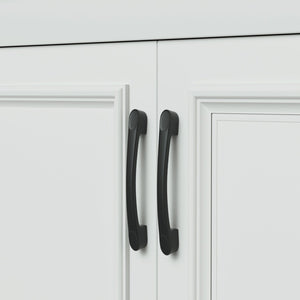 English Elm Cabinet Freestanding Bathroom Vanity White Finish 4 Drawers Waterproof Storage Base W1162P207071