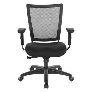 OSP Home Furnishings Soft Frame Ergonomic Task Chair with Mesh Back and Pu Padding for Home Office Use 69353-30