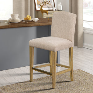 Martha Stewart Connor Transitional Upholstered Counter stool 25"H MT104-1184 Tan