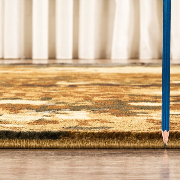 English Elm Joy Abstract Earthy Area Rug in Chestnut Moss and Sand Tones for Living Dining Rooms B186P452319