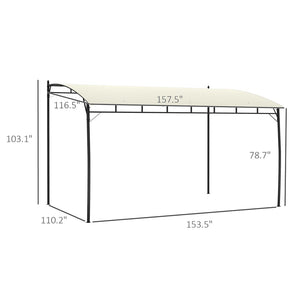 English Elm Outsunny Steel Pergola Gazebo with Uv Canopy for Patio Deck or Backyard Shade W2225P174147