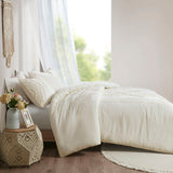 Madison Park Margot Shabby Chic 3 Piece Cotton Comforter Set MP10-7356 Off-White