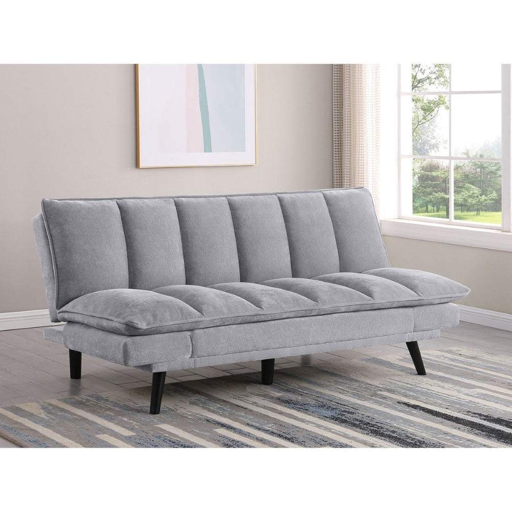 English Elm Fullerton Velvet Channel Tufted Convertible Sleeper Sofa with Splayed Legs for Studio Spaces B062P447778
