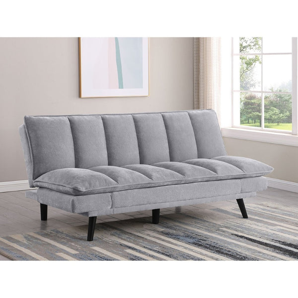 English Elm Fullerton Velvet Channel Tufted Convertible Sleeper Sofa with Splayed Legs for Studio Spaces B062P447778