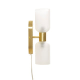 INK+IVY Dove Glam/Luxury Double Tube 2-Light Wall Sconce FB155-1176 Frosted glass/gold