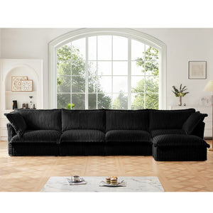 English Elm Slipcovered L Shape Sectional Sofa – Comfy 4-Seater With Washable Covers, Flexible For Any Space! W3041S00100-GIGA