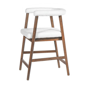 English Elm 24.5'' Seat Height Padded Counter Stools Curved Back Set of 2 for Kitchen Island Walnut N780P354190D