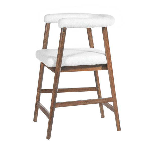 English Elm 24.5'' Seat Height Padded Counter Stools Curved Back Set of 2 for Kitchen Island Walnut N780P354190D