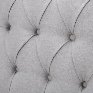 English Elm Charcoal Wingback Pushback Recliner with Button Tufted Diamond Fabric Upholstery Light Grey N763P410529R