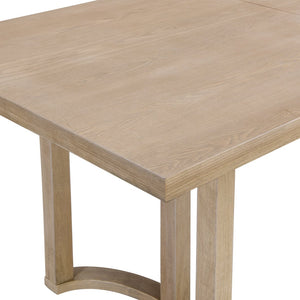 English Elm Christopher Knight Home® - 69 69 INCHES DINING TABLE - Sleek Solid Wood & MDF Rectangular Table with U-Shaped Trestle Base, Seats 6 Natural Ash N771P256927A