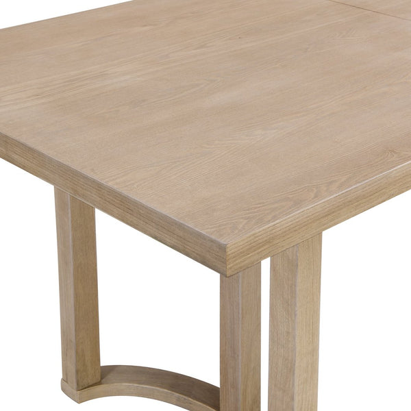 English Elm Christopher Knight Home® - 69 69 INCHES DINING TABLE - Sleek Solid Wood & MDF Rectangular Table with U-Shaped Trestle Base, Seats 6 Natural Ash N771P256927A