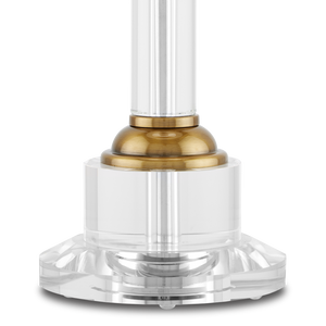 Lothian Clear Table Lamp - Elegant Antique Brass & Optic Crystal Design for Classic Home Décor