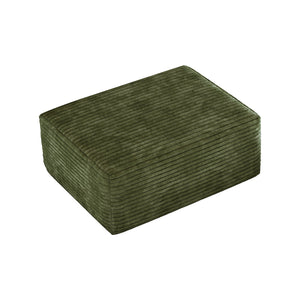 English Elm Y119-OTTOMAN-GREEN Plush Corduroy Ottoman | No Assembly, Reversible Chaise Comfort, Stylish Green Accent (94) W2824P338986