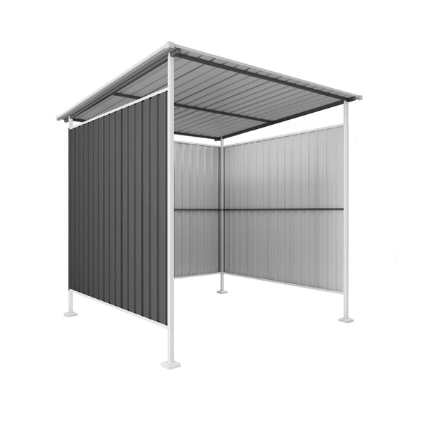 English Elm 6x6ft Outdoor Hardtop Metal Lean to Gazebo for Patio Grill Storage and Backyard W3213P458079