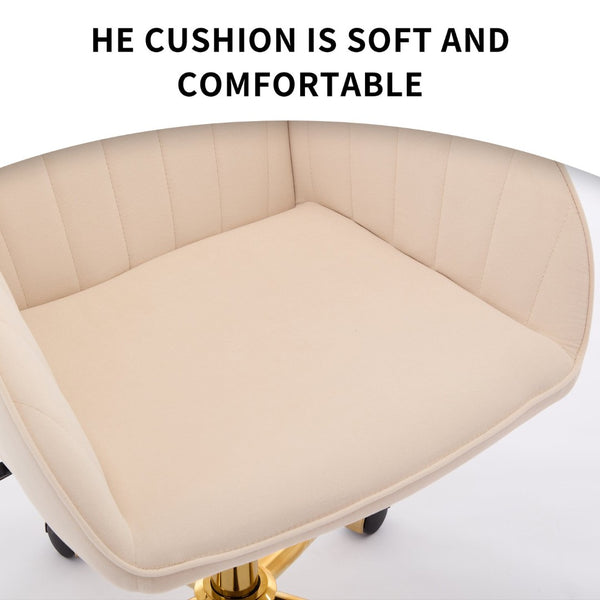 English Elm Ty Adjustable Office Chair - Ergonomic Velvet Swivel Seat For Home Office & Bedroom Comfort, Stylish Design W2311P199099-GIGA