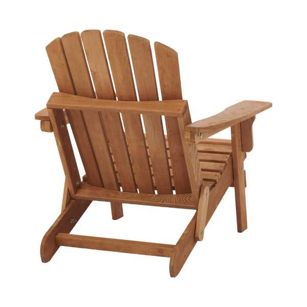 English Elm Oversize Hemlock Wood Folding Adirondack Chair for Porch Poolside Patio Backyard W2640P307500