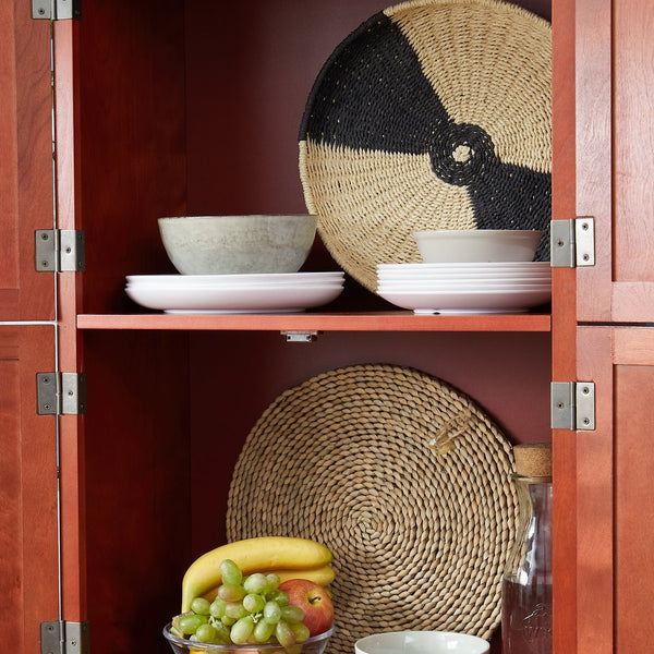 English Elm 72.4" Tall Storage Cabinet with 8 Doors and 4 Shelves, Spacious Freestanding Entryway Organizer in Wood Finish Cherry W1758P211011