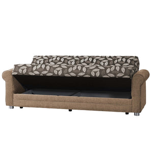 English Elm PrimeNest Grandera Collection Upholstered Convertible Sofabed with Storage, Chenille Upholstery, 74.8" Sleeper Beige,Grey Multi B030P286473
