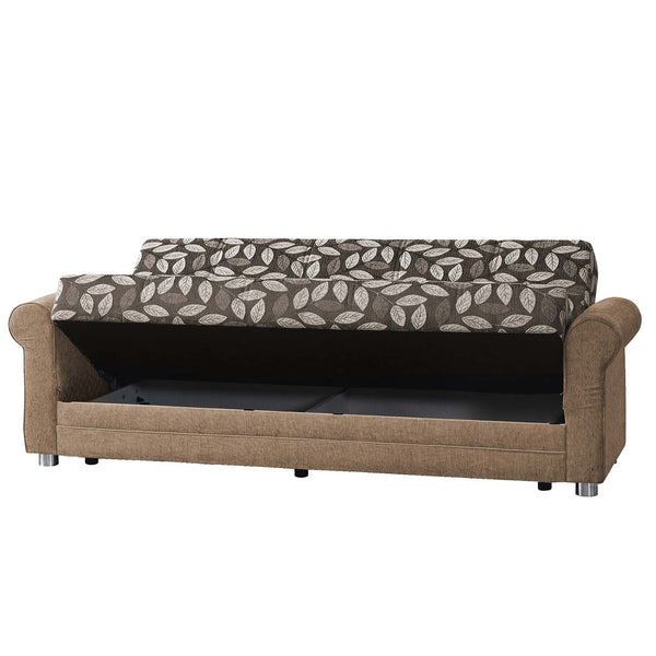 English Elm PrimeNest Grandera Collection Upholstered Convertible Sofabed with Storage, Chenille Upholstery, 74.8" Sleeper Beige,Grey Multi B030P286473