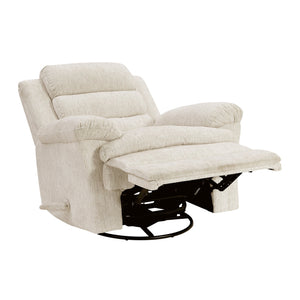 English Elm Glider Swivel Recliner with Smooth 360° Glide and Pull-Handle Recline, Microfiber Comfort, Sturdy Frame Beige 38.5 L x 34 W x 26.5 H B011P329292