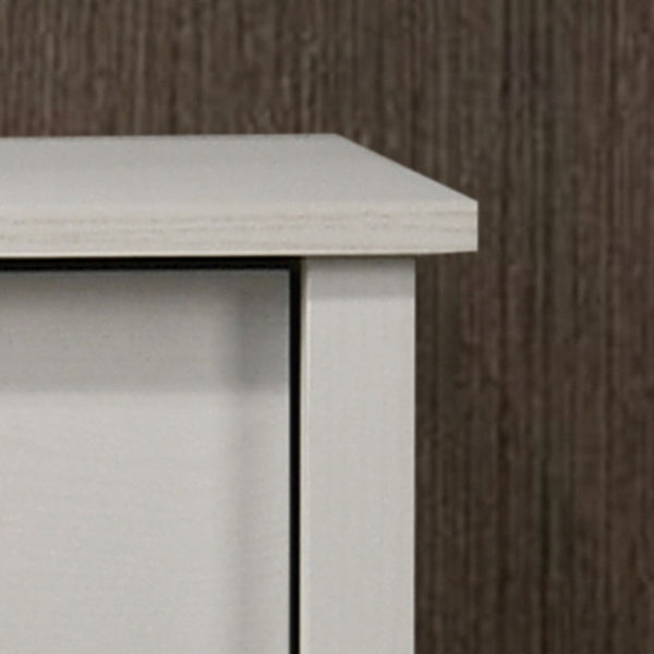 English Elm Seraphiel Six Drawer Wide Dresser Oak Tone Finish Matte Black Hardware Bedroom Storage White B2749P413332