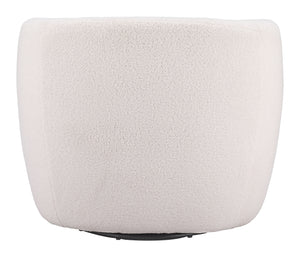 Govan Swivel Chair Ivory 109912 Zuo Modern
