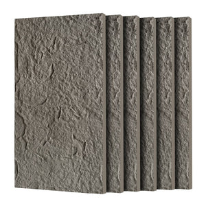 English Elm 3d Faux Stone Pu Wall Panels Set Lightweight Flame Resistant Architectural Accent Charcoal Grey W347P419789