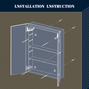 English Elm Led Bathroom Wall Medicine Cabinet Mirror - 32"X24" Lighted, Dimmable, Anti-Fog, Usb, Adjustable Storage T3177P296182