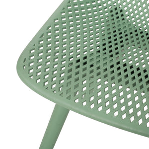 English Elm Christopher Knight Home® - POSEY Chair - Weather-Resistant Polypropylene Outdoor Dining Chair with Perforated Diamond Mesh Design for Durable Style Green 27.5 L x 21.5 W x 20.2 H 69067.00GRN