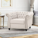 Christopher Knight Home® - Noble House - Westminster Chesterfield Fabric Club Chair