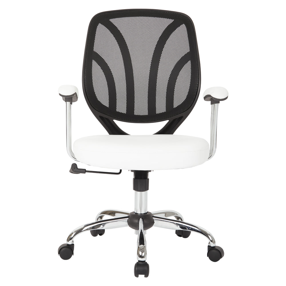 OSP Home Furnishings Screen Back Chair White
