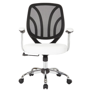 OSP Home Furnishings Screen Back Chair White
