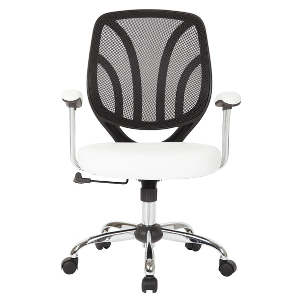 OSP Home Furnishings Screen Back Chair White