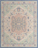 Unique Loom Whitney Milano Machine Made Medallion Rug Multi, Blue/Ivory/Light Green/Pink/Gold 9' 0" x 12' 0"