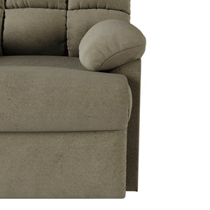 English Elm The Granada Recliner cozy microfiber recliner with ultra-padded arms, full chaise pad, stain-resistant comfort Gray,Sage B127P252333