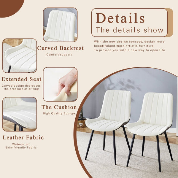 English Elm Table Modern Black Marble Pattern Dining Set - 6-Piece With Pu Chairs & Bench For Elegant Dining W1151S03579-GIGA