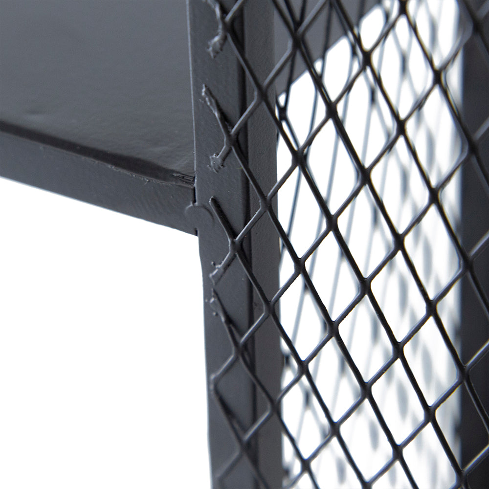 English Elm 26x5.1x28.3" Black Floating Wine Bar Shelf with Two-Tier Bottle Storage, Glass Holders & Cork Bin — Sleek Wall-Mounted Display Organizers W2078P223144